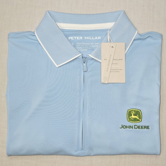 NWT Peter Millar John Deere Quarter Zip Size Small - Picture 1 of 7